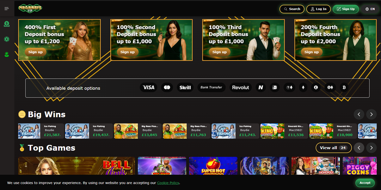 Megaways casino screenshot