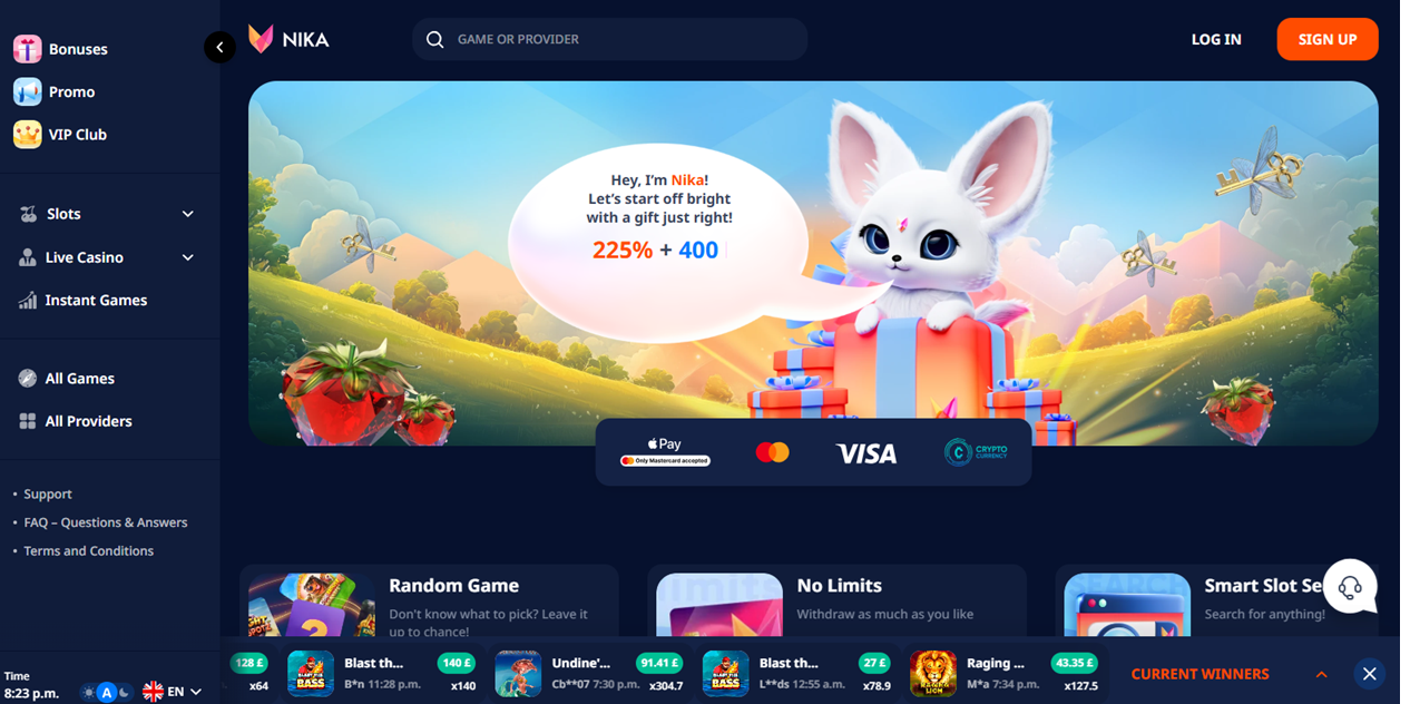 Nika Casino screenshot